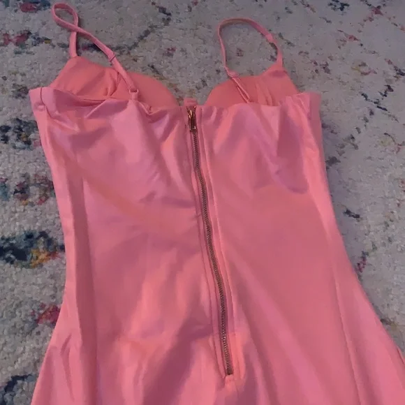 LINED SWEETHEART PINK DRESS - Picture 5 of 8